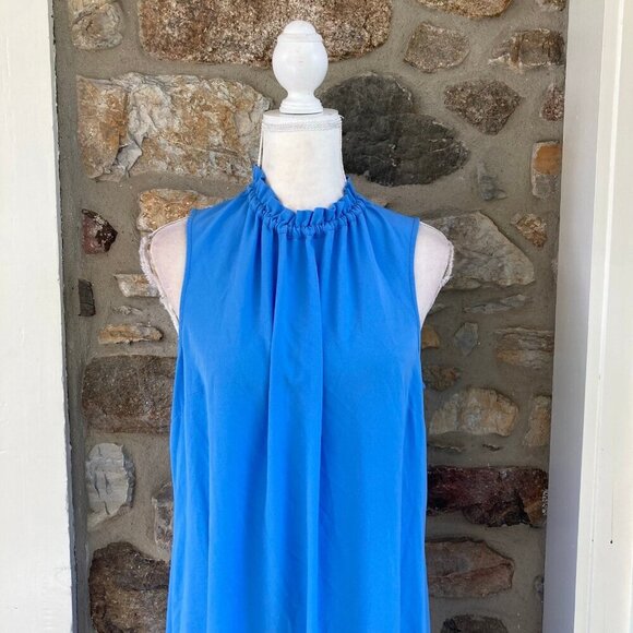 Sail to Sable Ruffle Neck Emma Maxi Dress Hydrandea Blue $248 Women’s XL - Picture 7 of 12